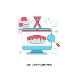 dental services concept oral cancer screening vector