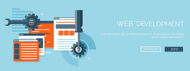 flat background coding vector image