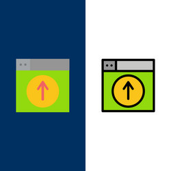 upload up web design application icons flat vector image