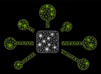 Flare mesh wire frame connection relations vector