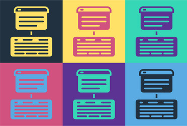 pop art server data web hosting icon isolated vector image