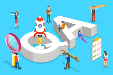 QA Software Testing Concept vector image