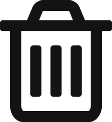 trash icon garbage symbol can bin delete vector image