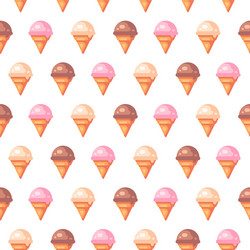 Seamless pattern with ice cream cones Royalty Free Vector