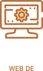 web de concept 2 colored icon simple line element vector image
