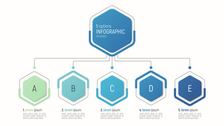 Infographic template for data visualization 5 vector