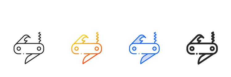 multitool iconthin linear gradient blue stroke vector image