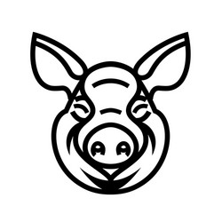Pig Head Logo Vector Image