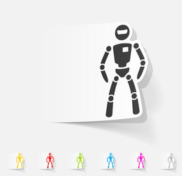 realistic design element robot vector image