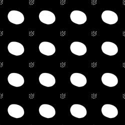 seamless pattern with oval and dots background vector image
