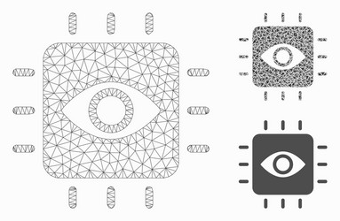 vision processor mesh 2d model and triangle vector image