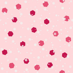 snow pattern with hexagonal confetti seamless vector image