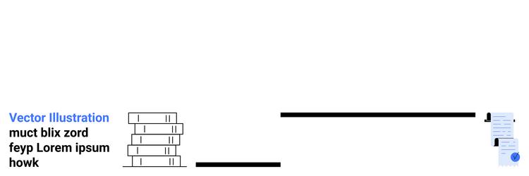 stack of books near document icon with checkmarks vector image
