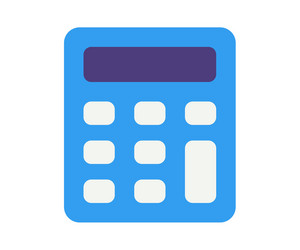 calculator calculate count single isolated icon vector image