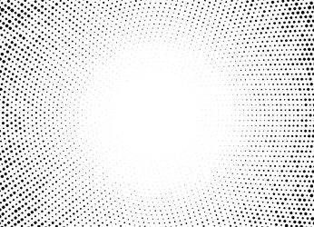 halftone radial dots frame horizontal background vector image