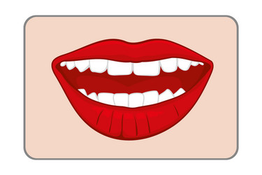 Womans red lips Royalty Free Vector Image - VectorStock