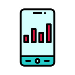 data analysis app icon mobile application vector image