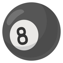 Eight ball icon pool game symbol billiard sign vector