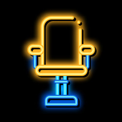 office chair neon glow icon vector