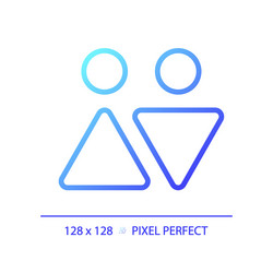 wc sign pixel perfect gradient linear icon vector image