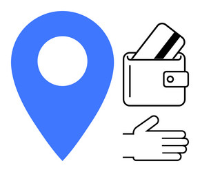 digital wallet integration for location-based vector image