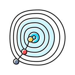 gradient descent algorithm color icon vector image