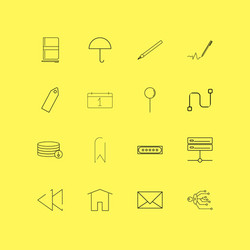 Internet of things linear icon set simple outline vector