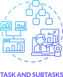 task and subtasks concept icon vector image