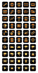 web buttons set vector image