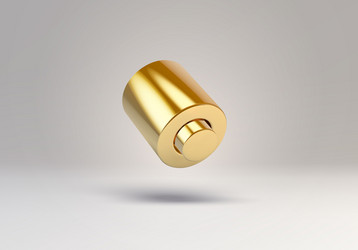 3d element or simple isolated golden shape vector image