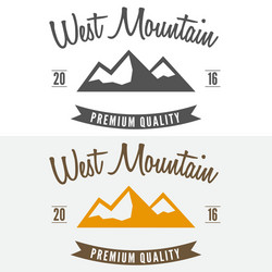 abstract mountain logo label emblem badge vector