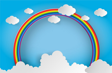 Rainbow and cloud Royalty Free Vector Image - VectorStock