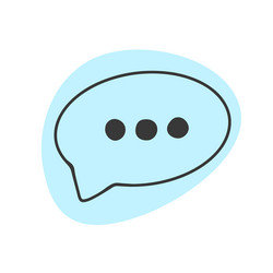 dialog bubble and three dots in doodle style vector image