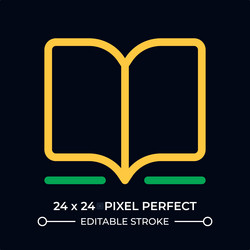 open book dark color line ui icon vector image