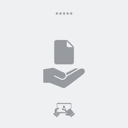 service offer - file processing minimal icon vector image