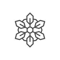 Simple snowflake icon Royalty Free Vector Image