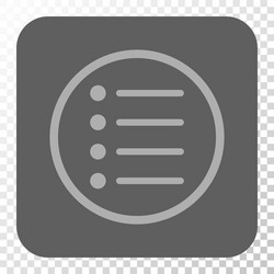 items rounded square button vector image