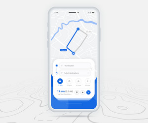 map gps navigation ux ui concept smartphone vector image