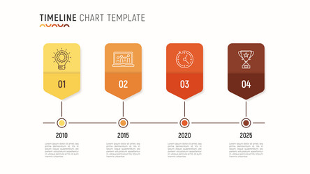 timeline chart infographic template for data vector