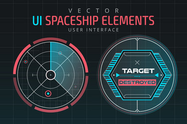 ui hud infographic interface web elements vector image