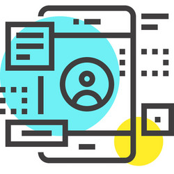 ui ux development flat line web icon concept vector image