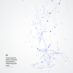 Connect abstract dots and lines data science atom vector