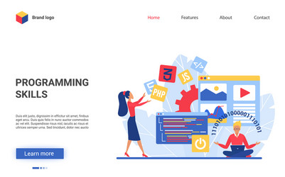 Programming Training Course vector image