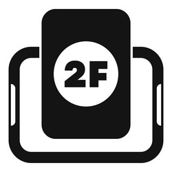 smartphone recording 2 factor authentication code vector image