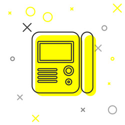 grey line house intercom system icon isolated vector image