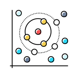 random forest algorithm color icon vector image