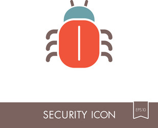 software or program bug icon vector image