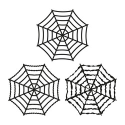 spider web icons three variations of webs vector image