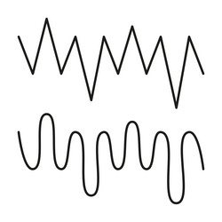 zigzag line icon curved path symbol waveform vector image