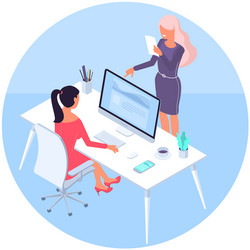 concept of teamwork and workflow vector image